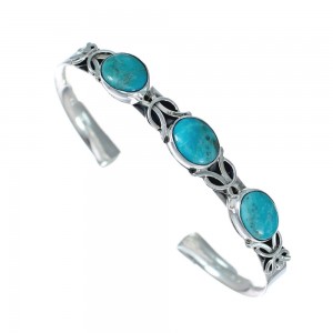 Native American Sterling Silver Turquoise Jewelry Cuff Bracelet JX128948