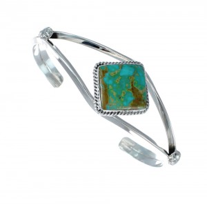 Native American Sterling Silver Navajo Turquoise Cuff Bracelet JX128598