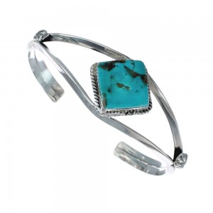 Native American Sterling Silver Navajo Turquoise Cuff Bracelet JX128599