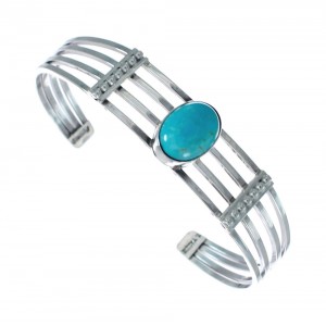 Native American Sterling Silver Navajo Turquoise Cuff Bracelet JX128647