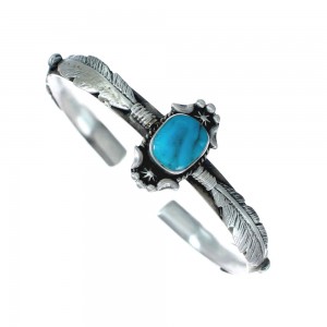 Native American Sterling Silver Turquoise Cuff Bracelet JX128665