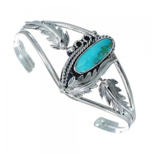 Native American Sterling Silver Navajo Turquoise Cuff Bracelet JX128655