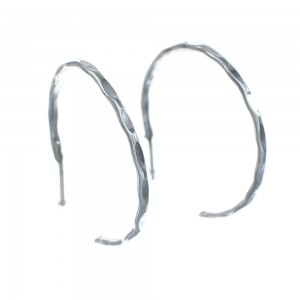 Native American Sterling Silver Post Hoop Earrings JX128922