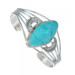 Native American Sterling Silver Turquoise Cuff Bracelet JX128812