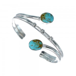 Native American Sterling Silver Turquoise Cuff Bracelet JX128845