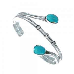 Native American Sterling Silver Turquoise Cuff Bracelet JX128846
