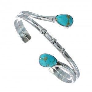 Native American Sterling Silver Turquoise Cuff Bracelet JX128847
