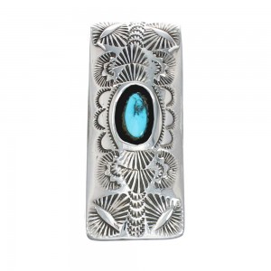 Native American Turquoise Authentic Sterling Silver Money Clip JX129057