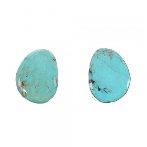 Native American Sterling Silver Turquoise Post Earrings AX129510