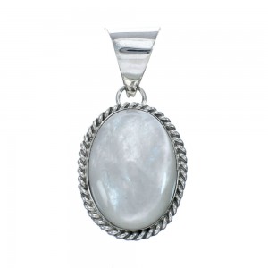 Native American Mother of Pearl And Sterling Silver Pendant AX129827