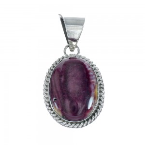 Native American Purple Oyster Sterling Silver Pendant AX129856