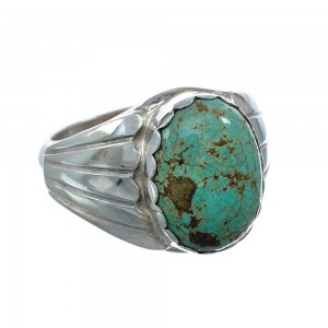 Native American Turquoise Sterling Silver Ring Size 12 AX129566