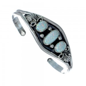 Sterling Silver Navajo Opal Cuff Bracelet AX129727