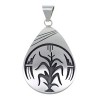 American Indian George Phillips Corn Stalk Sterling Silver Pendant EX53864