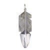 Navajo Authentic Sterling Silver Feather Pendant RX67822