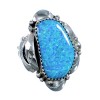Navajo Sterling Silver Blue Opal Ring Size 6-1/2 SX109200