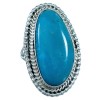 Turquoise Native American Sterling Silver Ring Size 5-3/4 SX110608